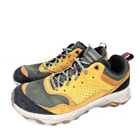 Merrell Speed Solo FloatPro Mustard Green Waterproof Hiking Shoes MEn Size 11.5 - Picture 7 of 8